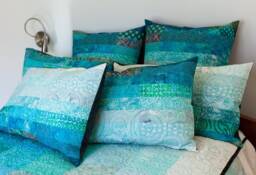 Blue Ombre Pillow Shams in Standard Size - Made To Order