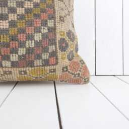 Vintage Turkish Kilim Pillow Cover Bohemian Ethnic Decor - 16x16 - thumbnail 2