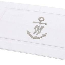 Monogrammed Bathmat, Monogram Bath Mat, Personalized Bathroom Rug, Custom, College Gift, Wedding White Heavy Towel Mat - thumbnail 2