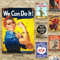 Ww2 Join The Waaf Metal Sign - Wartime Propaganda Poster Reproduction Vintage Retro Allied Shovel - thumbnail 3