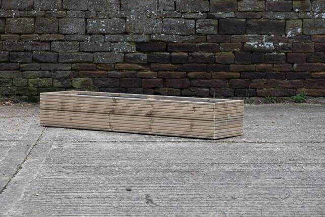 Raised Bed Rectangle Durable Decking No Base/Flooring Garden Wooden Planter Pot - image 1