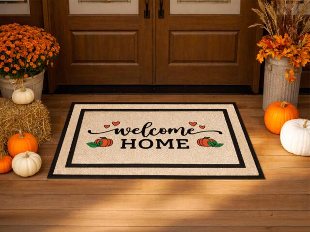 Customized Welcome Home Fall Doormat - Personalize Your Entrance - image 1
