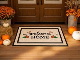 Customized Welcome Home Fall Doormat - Personalize Your Entrance