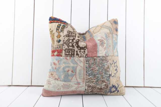 16x16 Kilim Pillow Cover Turkish Bohemian Accent - image 1