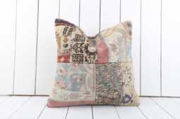 16x16 Kilim Pillow Cover Turkish Bohemian Accent - thumbnail 1