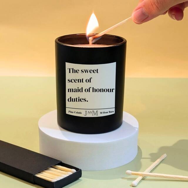 Maid Of Honour Gift. Proposal. Candle. Wedding Gifts Maid . Candle For Her. Bridesmaid Her - image 1