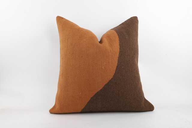 Handwoven Wool Kilim Pillow Cover, 24x24 Bohemian Home Decor - image 1