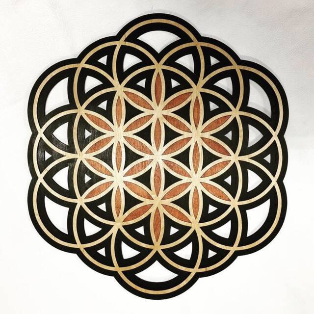 Laser Cut Flower Of Life Wall Art Sacred Geometry Decor - image 1