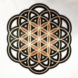 Laser Cut Flower Of Life Wall Art Sacred Geometry Decor - thumbnail 1