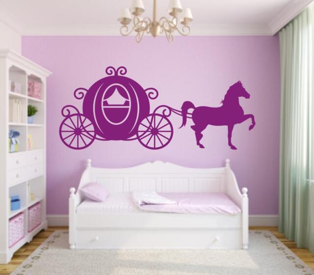 Princess Carriage With Horse Vinyl Wall Decal - Sillhouette - image 1