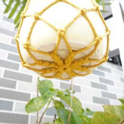 Handmade Cotton Plant Hanger Indoor Hanging Planter, No Fringe - thumbnail 4