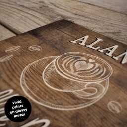 Personalised Coffee Bar Sign - Custom Metal Cafe Decor Kitchen Station Art in A5, A4, A3 - thumbnail 3
