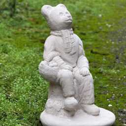 Concrete Bear Statue Outdoor Wild Animal Sculpture Handcrafted Garden Figure Stone Yard Ornament Cement Lover Gift Lawn Art - thumbnail 3