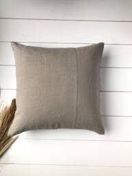 stonewashed Natural Undyed Linen Pillow Case With Decorative Seam/Linen Cushion Cover Hidden Zipper/Decorative Line Sham