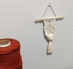 Mini Macrame Air Plant Or Gemstone Hanger - thumbnail 1