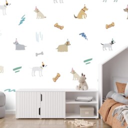 Dog Wall Decals, Neutral Nursery Decor, Removable Stickers - thumbnail 2