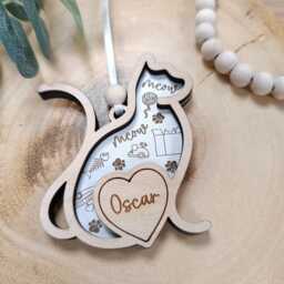 Christmas Tree Cat Gift - Bauble Pet Poem Mum - thumbnail 2