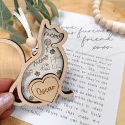 Christmas Tree Cat Gift - Bauble Pet Poem Mum - thumbnail 1