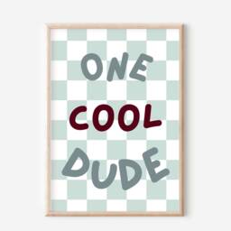 Checkered One Cool Dude & Smiley Face Good Times Set Of 2 Kids Prints - Prints Only - thumbnail 2