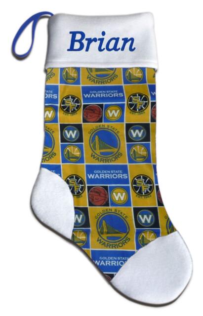 Personalized Nba Golden State Warriors Basketball Christmas Stocking Embroidered