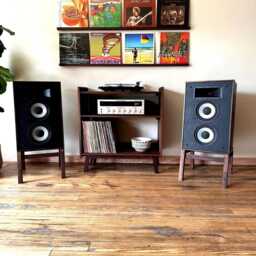 Record Player Stand/Solid Hardwood Completely Customizable - thumbnail 3