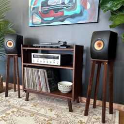 Record Player Stand/Solid Hardwood Completely Customizable - thumbnail 2
