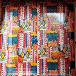 Colorful Bright Red & Navy Eclectic Curtains For Living Room, Bedroom, Nursery, Kitchen, Can Be Customized in All Styles Blackout - thumbnail 4