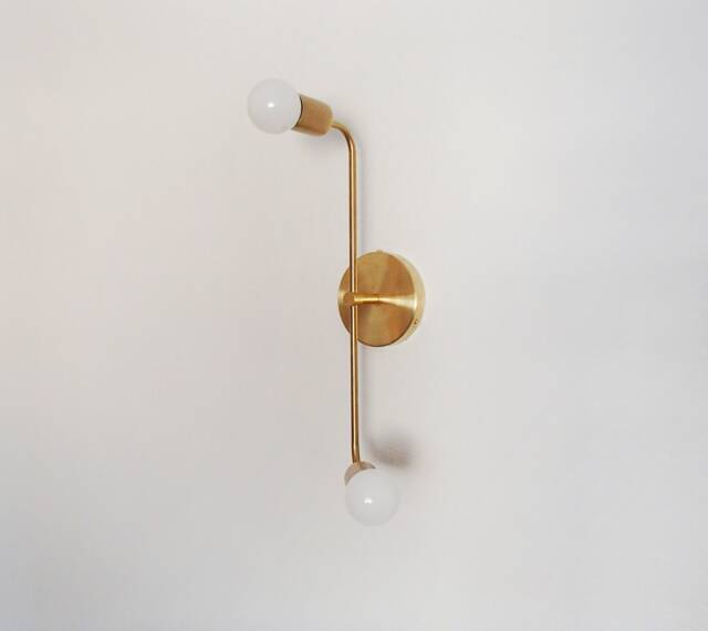 Twin Arm Wall Sconce - Modern Minimalist Bathroom Dining Room Hallway Entryway Kitchen Light Bedroom Ul Listed - image 1