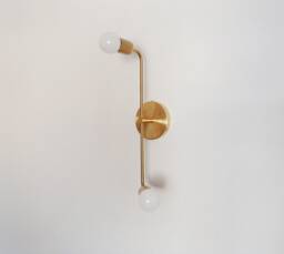Twin Arm Wall Sconce - Modern Minimalist Bathroom Dining Room Hallway Entryway Kitchen Light Bedroom Ul Listed - thumbnail 1