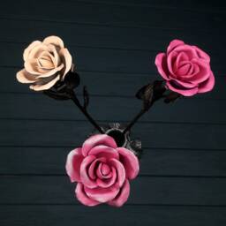 6Th Year Wedding Gift For Her Blacksmith Metal Rose Steel Forged Iron Anniversary Gifts Sculpture - thumbnail 4