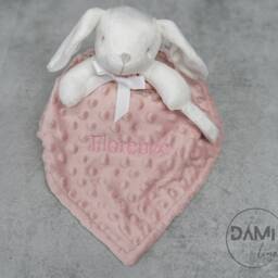 Personalised Baby Comforter -Bunny - Baby Girl/Boy Gift Bunny Comfort Blanket - thumbnail 2