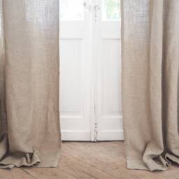 Rustic Linen Curtain Panel - Rod Pocket Or Tape - thumbnail 3