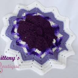 Baby Cat Security Blanket Kitty Lovey Crochet Plush Cuddle Snuggle - thumbnail 4