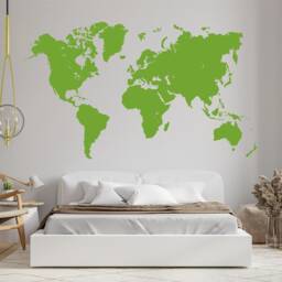 Massive World Map, Mural, Home Decor, Wall Stickers, Vinyl Art, Decal, Sticker, Removable, Decoration, Peel & Stick, Atlas - thumbnail 2