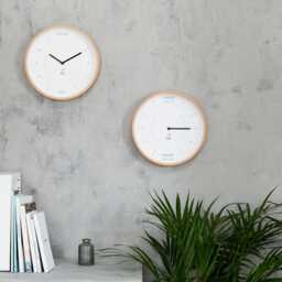 White Wooden Silent Wall Clock - thumbnail 1