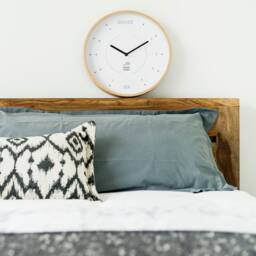 White Wooden Silent Wall Clock - thumbnail 2