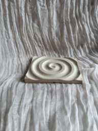 White Soap Dish, Rectangular Bathroom Tray, Handmade Kitchen Pottery, Household Holder, Thrown Textured Dishes - thumbnail 1