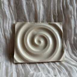 White Soap Dish, Rectangular Bathroom Tray, Handmade Kitchen Pottery, Household Holder, Thrown Textured Dishes - thumbnail 3