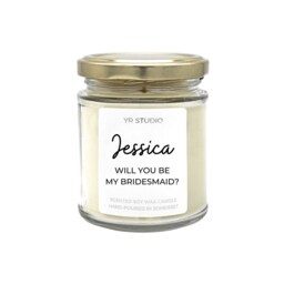 Bridesmaid Gift Candle, Will You Be My Bridesmaid Gift, Proposal, Brides Wedding Personalised - thumbnail 2