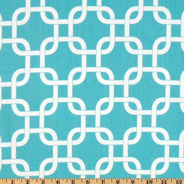 "Blue Pillow Cover - & White Pillow - Chain Pattern - Decorative Covers ..16"", 17"", 18"", 20"" 24"" 26" - image 1