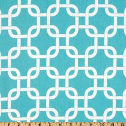 "Blue Pillow Cover - & White Pillow - Chain Pattern - Decorative Covers ..16"", 17"", 18"", 20"" 24"" 26" - thumbnail 1