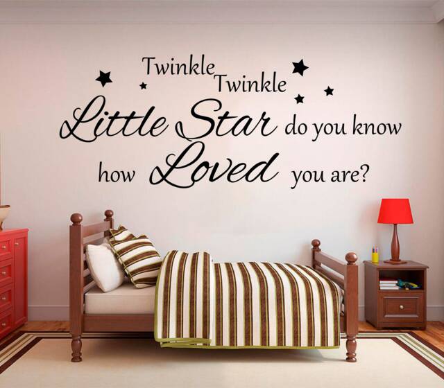 Twinkle Little Star - 0362, Wall Art Decal, Transfer, Mural, Sticker, 75 Colours, 5 Sizes, Interior Or Exterior Use , Easy To Apply - image 1