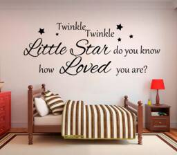 Twinkle Little Star - 0362, Wall Art Decal, Transfer, Mural, Sticker, 75 Colours, 5 Sizes, Interior Or Exterior Use , Easy To Apply - thumbnail 1