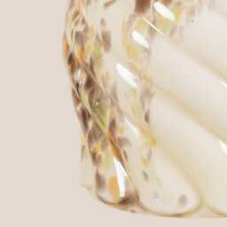Brina Vintage Pendant Light Mcm Hanging Ribbed Glass Lamp Retro Ceiling Fixture Yugoslavia Gold Brass - thumbnail 2