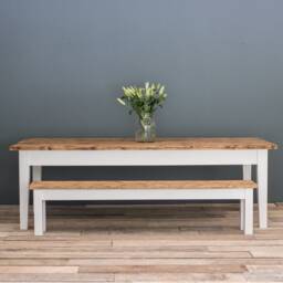 Bakery Table Dining Set With Benches - Rustic & Reclaimed Handmade in The UK - thumbnail 3