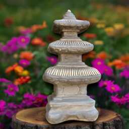 Japanese Pagoda Sculpture Outdoor Lantern Figurine Concrete Statue Cement Christmas Ornament Zen Garden Decoration Lover Gift - thumbnail 4