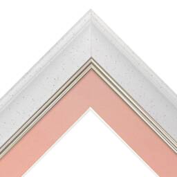 Scandi White Speckled Photo Frame With Pink Mount - thumbnail 2