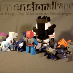 Soundblatant With Cassette Minions Cardmodel Figure Set - Lil Mechassettes Chibi Tape Deck Robots - thumbnail 3