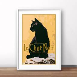 Le Chat Noir Poster - Vintage French Cabaret Black Cat Print - thumbnail 1