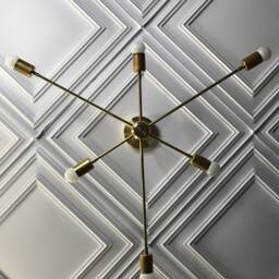 Sunburst 6 Light Modern Mid Century Industrial Chandelier - thumbnail 2